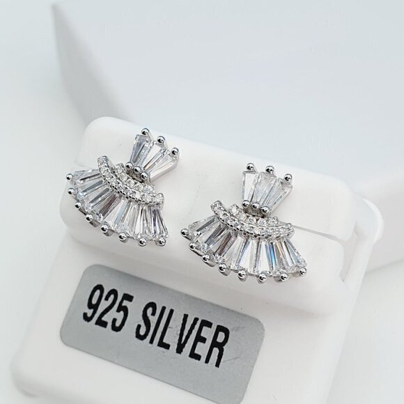 "925 Sterling Silver Cubic Zirconia Earrings, U19254838 - Picture 5 of 11